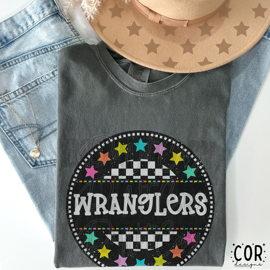 Wranglers Colorful Stars & Circle