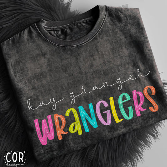 Wranglers Colorful Letters