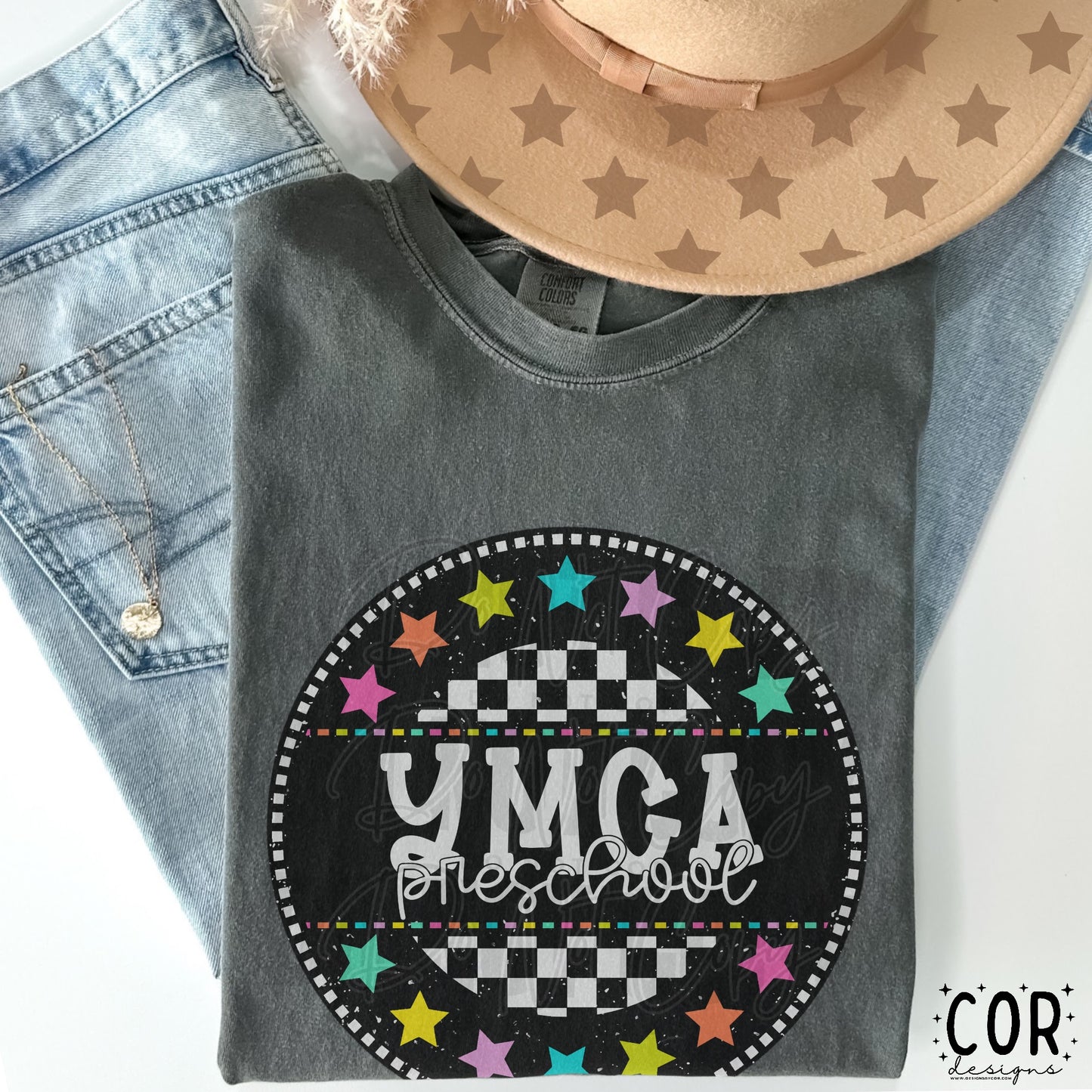 YMCA Colorful Stars & Circle