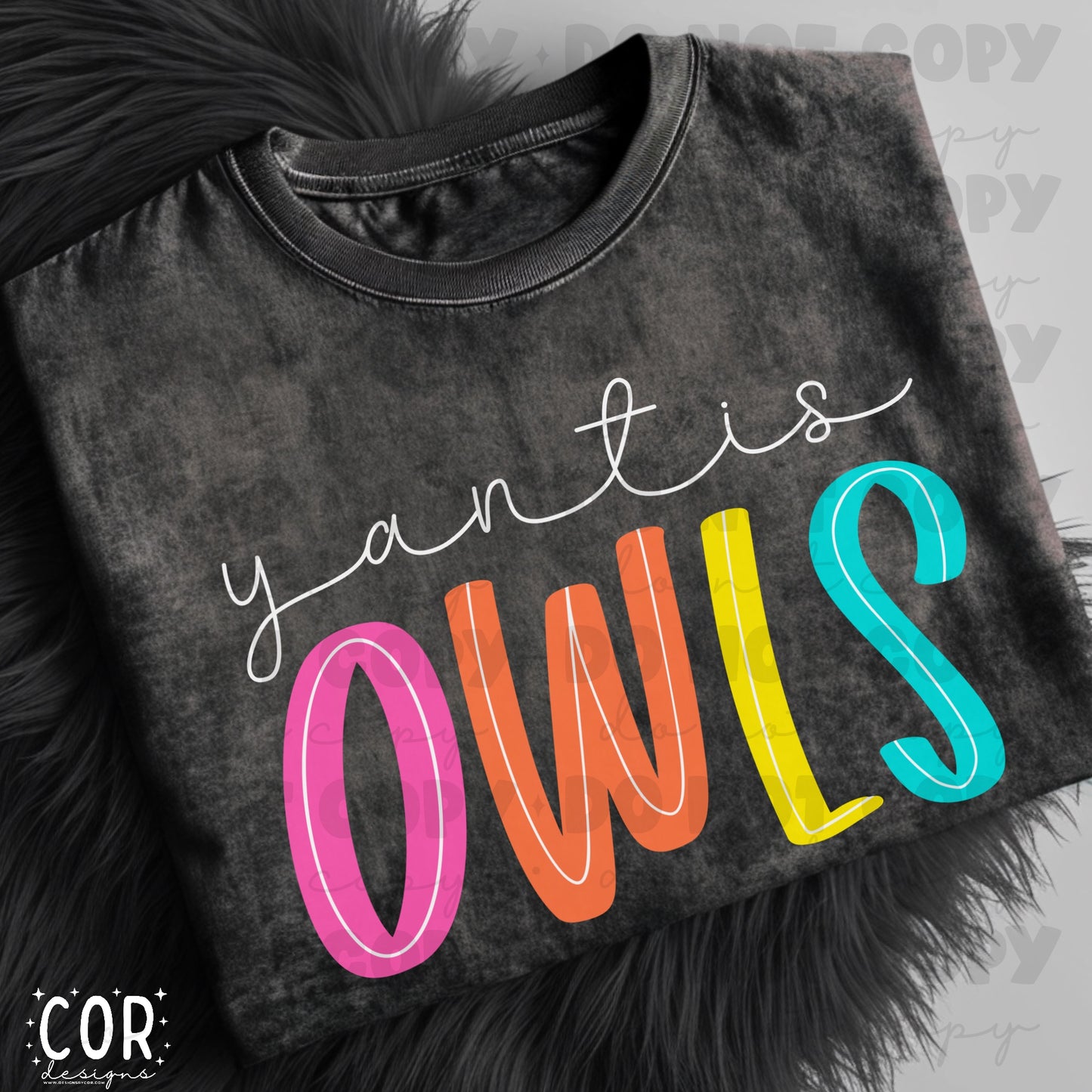 Owls Colorful Letters