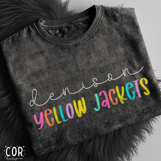 Yellow Jackets Colorful Letters