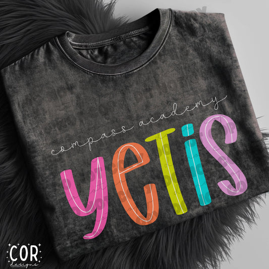 Yetis Colorful Letters