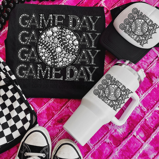 Rhinestone Game Day Repeat Baseball