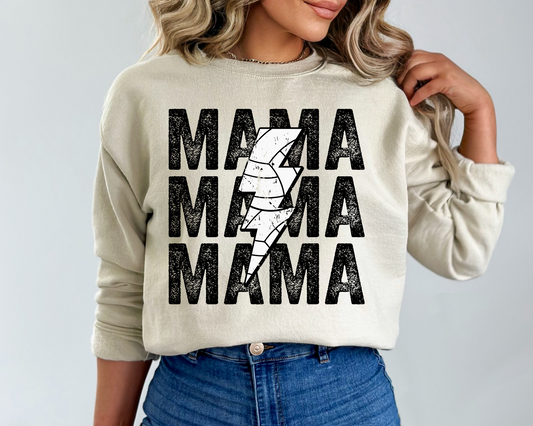 Mama Repeat Volleyball Lightning Bolt