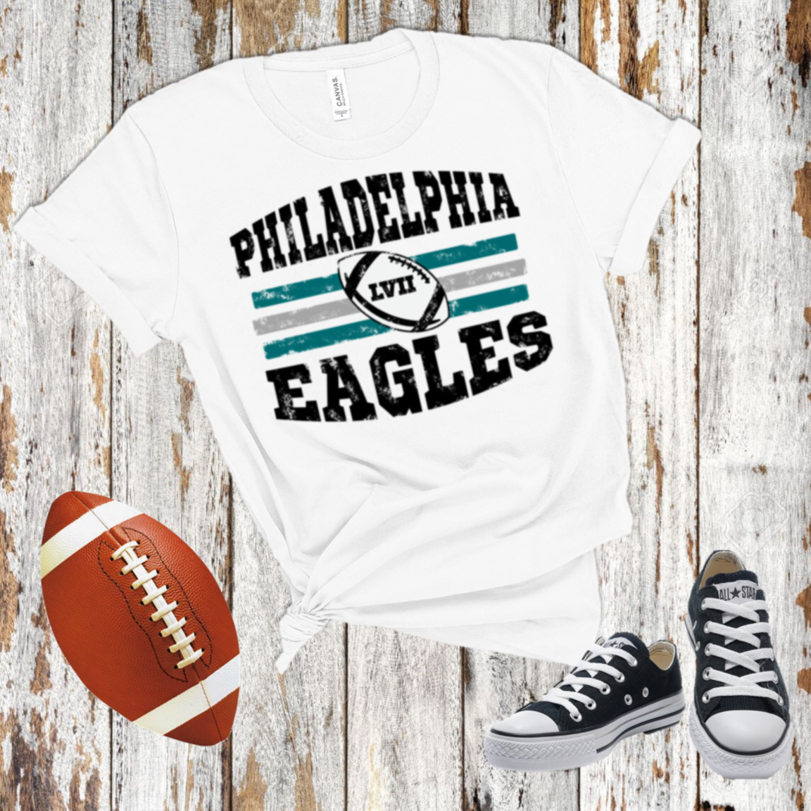 Distressed Philadelphia Eagles LVII - DTF Transfer – Earthline Customs