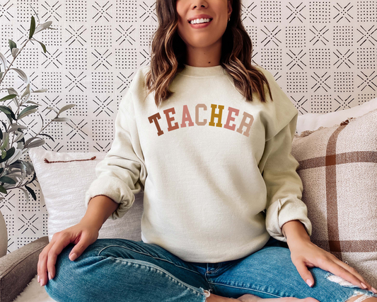 Curved Boho Teacher -  DTF Transfer