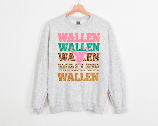 Pink Leopard Glitter Wallen Repeat - DTF Transfer