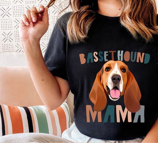 Bassethound Mama DTF Transfer